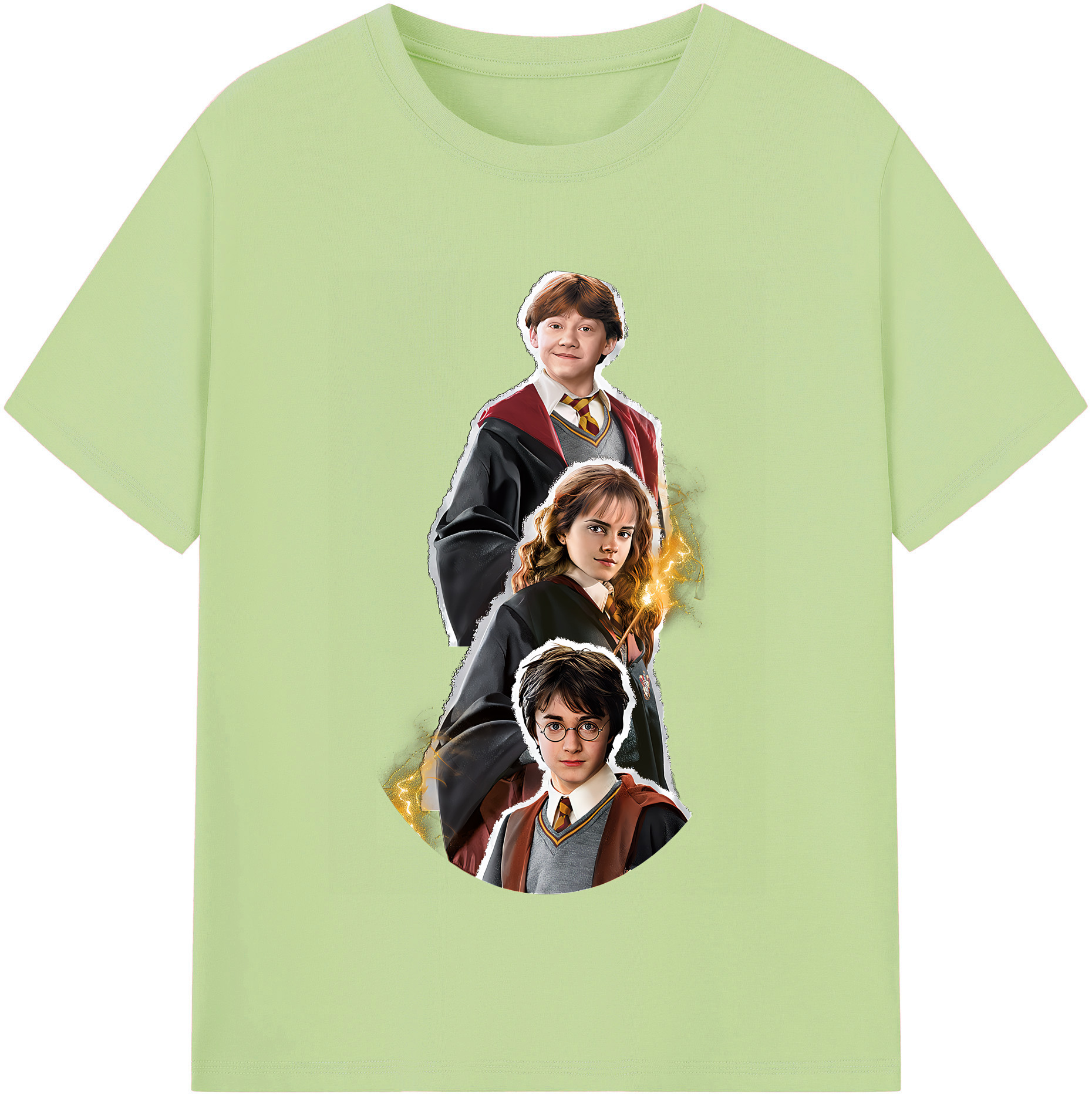 （画像用） Harry Potter ハリー・ポッターシリーズ 綿100％半袖Tシャツ（フロントプリント）